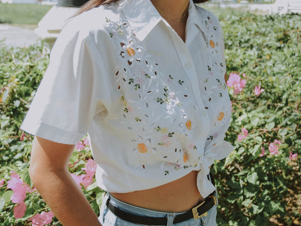 Cotton Poplin Shirt — White — premium fashion
