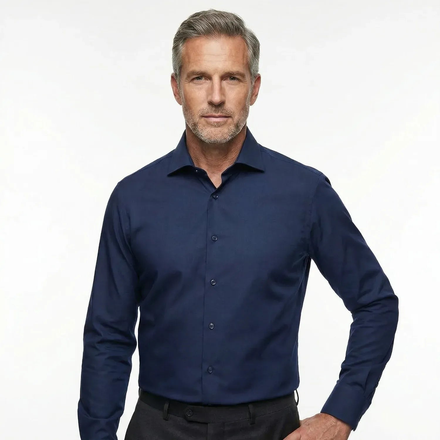 Venalondon non-iron dress shirt folded flat showing zero creases