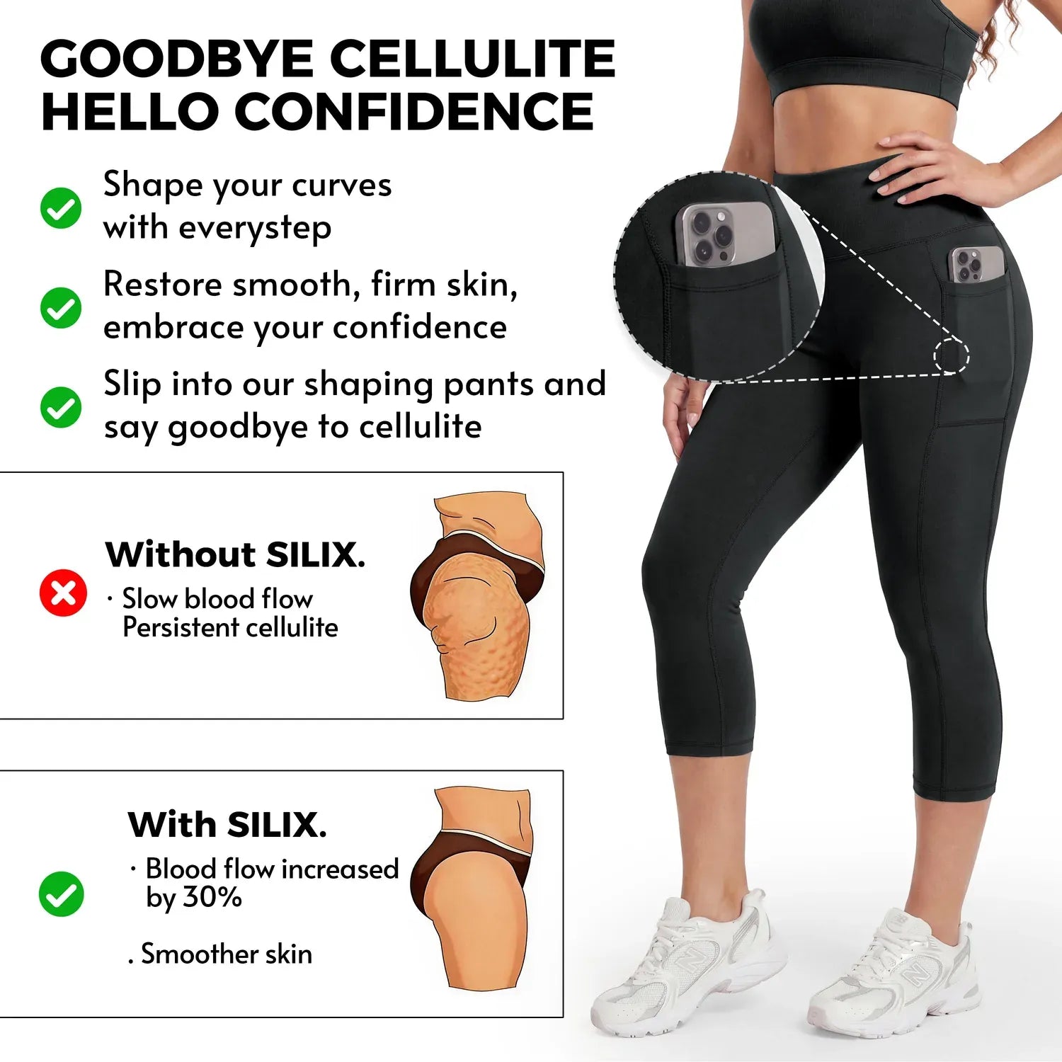 Venalondon™ Butt-Lifting Tummy Control Pocket Capris