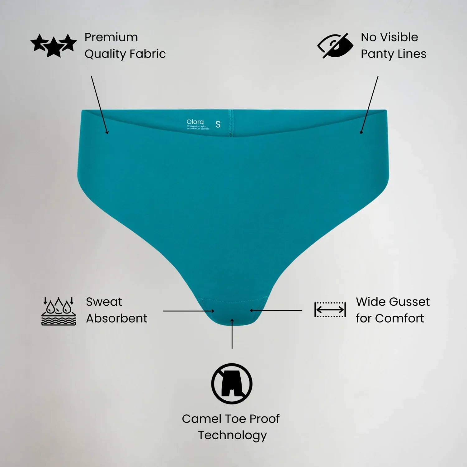 Invisible Camel Toe Thong High Rise